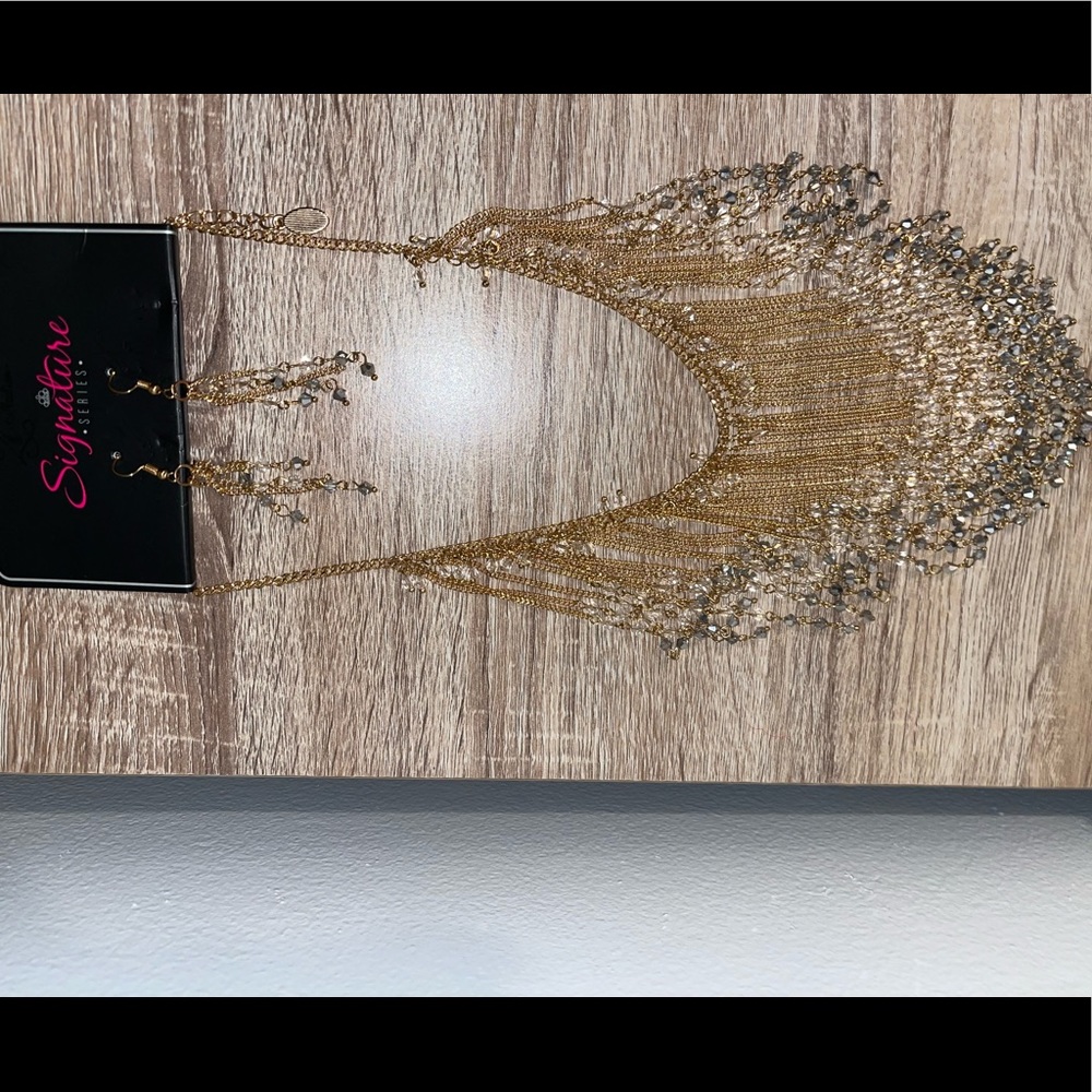 Paparazzi signature series necklace and earrings